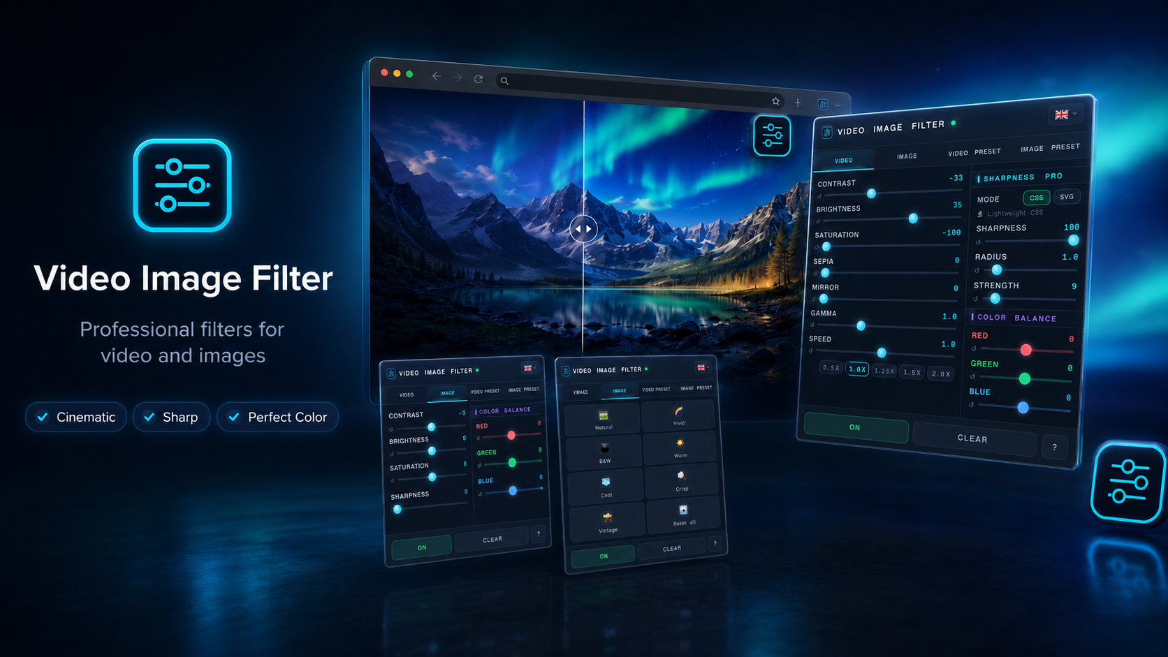 Premium floating product scene